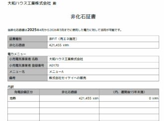 非化石証書の取得について